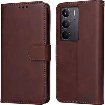 Pouzdro na mobilní telefon Clots knížkové pouzdro na Realme 14x 5G/Realme C75 - hnědé