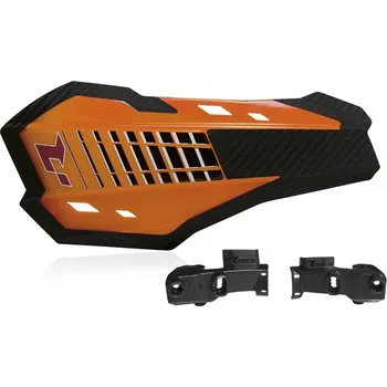 Chránič ruky pro motocykl kryty páček HP2 vč. montážní sady pro pumpy KTM (BREMBO), RTECH (oranžové)