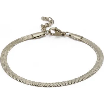 Náramek Náramek z oceli hadí | minimalistický řetízek - Barva oceli , 4MM , 21-24 cm