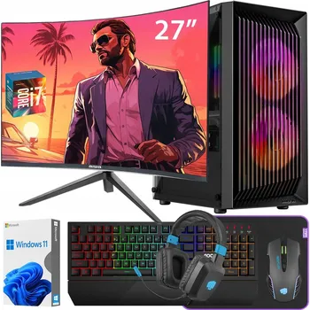 Stolní počítač POČÍTAČ I7 RADEON RX 32GB RAM SSD 1TB RGB WINDOWS10 MONITOR 27