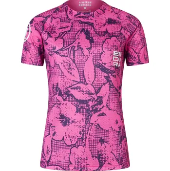 Cyklistické oblečení Endura dámský dres s krátkým rukávem Grid Floral LTD Printed S/S Tee Pink Pop - vel. XL r.25