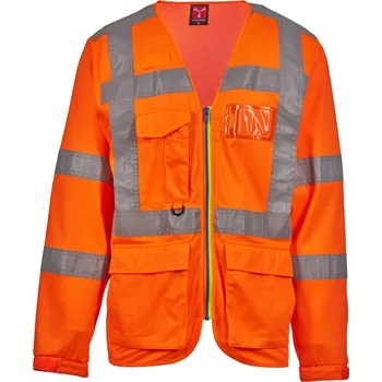 reflexní vesta Pracovní reflexní vesta Payper LONG EXO Barva: Oranžová Fluo, Velikost: 2XL