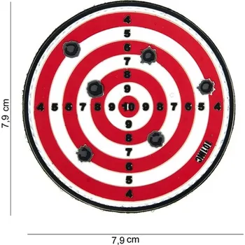 Nášivka 101 Inc. Company Nášivka na suchý zip Target (plast 3D) - red (101 INC)