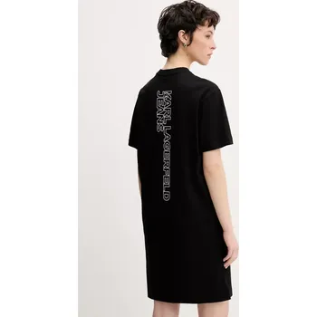 Dámské šaty Bavlněné šaty Karl Lagerfeld Jeans černá barva, mini, A2W13036 99X, vel. S
