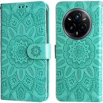 Pouzdro na mobilní telefon Sunflower knížkové pouzdro na Realme 14 Pro+ 5G - modrozelené