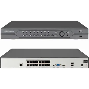 Elektrická zásuvka Poe NVR-7416 16CH 8Mpx, H265 rekorder pro 16 IP kamer, CZ menu