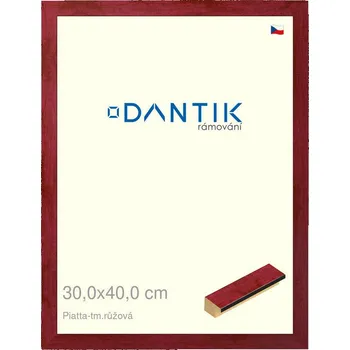 Rám na obraz DANTIK rámeček 30x40 | PIATTA tm.růžová (Plexi Čiré) (Vyrobeno s láskou u nás v DANTIKU)