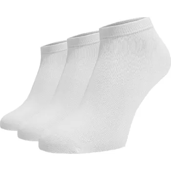 Dámské ponožky Zvýhodněný set 3 párů kotníkových ponožek - bílé Bílá Bavlna 47-48