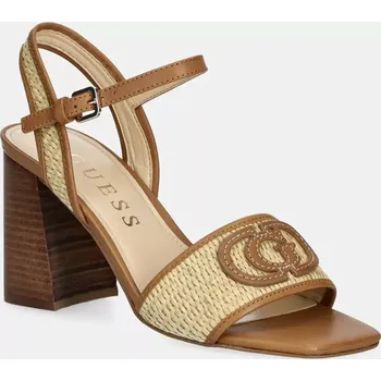 Dámské sandále Sandály Guess GANIKA hnědá barva, FLJGNK FAB03 FLJGNK.FAB03.NATU 88X, EUR 36