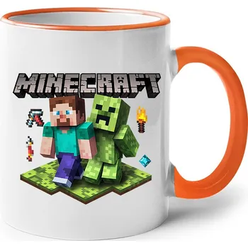 Keramický hrnek - Minecraft 2, Barva Oranžová, Velikost 330 ml, Canvas Keramický hrnek s barevným uchem Bezvatriko.cz 2922