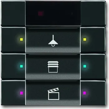 vypínač Prvek ovládací 3-/6násobný s IR rozhraním ABB Future linear, Solo, Solo carat, Busch-axcent 2CKA006135A0156 antracitová