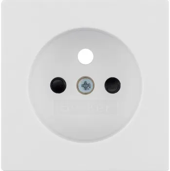 Elektrická zásuvka Čelní kryt zásuvky s uzemněním a clonkami Bílý Berker Q.1/Q.3/Q.7