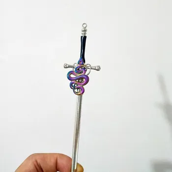 Luxusní kovová spona do vlasů ve tvaru meče | vlásenka meč | stylová ozdoba - as picture-200005183