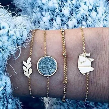 Náramek Stylová sada náramků boho styl | dámské šperky, boho náramky - BR033-18