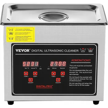 Ultrazvuková čistička VEVOR digitální ultrazvuková čistička 3L 220V LED 172W nerezová ocel