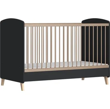 Dětská postýlka Faktum Variabilní postýlka Faktum Colette Antracit 70x140 cm" "Barva:antracitové|Kategorie:Bydlení|Materiál:lamino, masiv|Nábytková řada:Colette|Polohovací:ano|Vyndavací příčky:ano|Značka:Faktum|