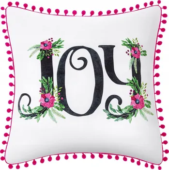 Povlak na polštářek Bílý dekorativní povlak na polštář 45x45 joy