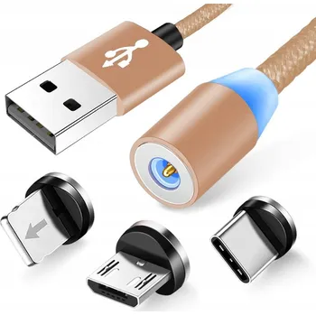 Datový kabel Kabel Interlook USB - USB typ C 1 m zlatý