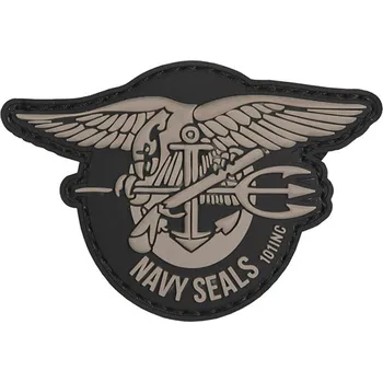 Nášivka 101 Inc. Company Nášivka na suchý zip Navy Seals (plast 3D) - grey (101 INC)