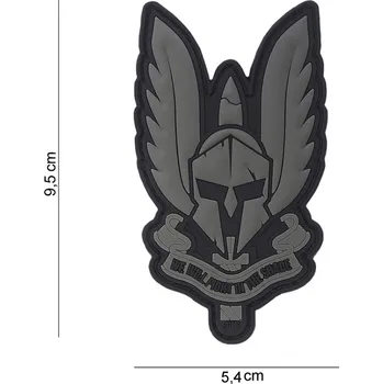 Nášivka 101 Inc. Company Nášivka na suchý zip Spartan (plast 3D) - black (101 INC)