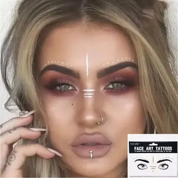 Tetování Tetovací nálepky třpytivé na obličej | Dočasné tetování, Festivalové kamínky - (2)