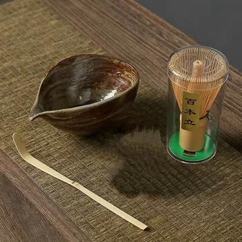 Čajová souprava Matcha sada na čajový rituál | čajová sada, čajové příslušenství - 3ks-004