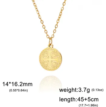 Náhrdelník Přívěsek křížek pro ochranu na řetízku | Náhrdelník, amulet - Zlatá barva