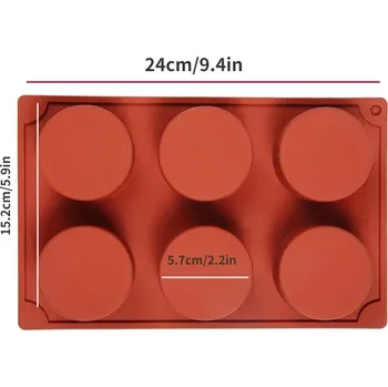 Forma na pečení Silikonová forma na pečení | Forma na dorty, forma na čokoládu, forma na mýdla - 6 otvor