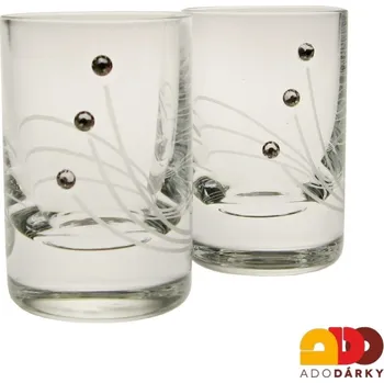 Sklenice Sada odlivek Swarovski se třemi kamínky 30 ml, 6 ks (Skleněné panáky na alkohol)