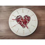 Hodiny se srdíčkem Černá Červené
