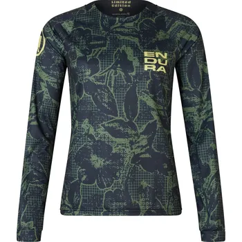 Cyklistické oblečení Endura dámský dres s dlouhým rukávem Floral LTD Printed L/S Tee Černá - vel. M r.25