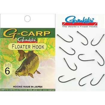 Rybářský háček Háček Gamakatsu G-CARP FLOATER HOOK velikost 6, 10 ks