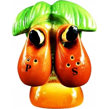 Dóza na potraviny Sada dóz na koření, 2 ks, 11 cm, keramické, ve tvaru palmy