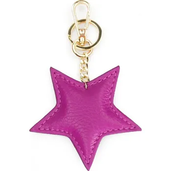 Přívěsek na klíče Hvězdička karmínově růžová