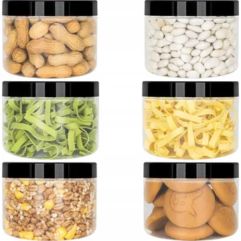 Dóza na potraviny 6x ZAVAŘOVACÍ SKLENICE NÁDOBA NA POTRAVINY PRO SÝPKÉ POTRAVINY 0,5L kamaju PS0501 VÝROBEK POL