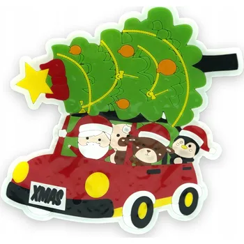 Vánoční dekorace GELOVÉ NÁLEPKY ozdoby na okno, sklo, vánoční stromeček, svátky