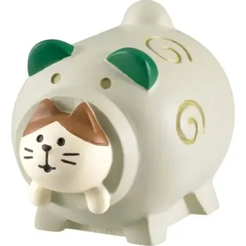 Japonská mini figurka kočky do bytu | dekorace na stůl, dárek pro milovníky koček - Světle fialová