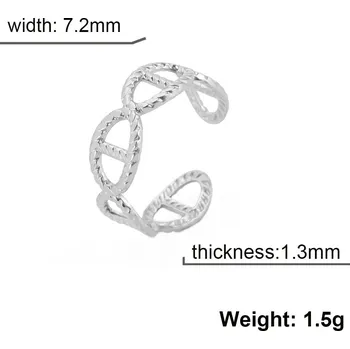 Prsten Dámský otevřený prsten | šperky - Styl 21 ocelová barva