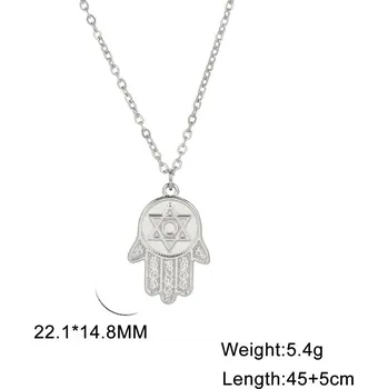 Náhrdelník Náhrdelník boho z oceli | šperky - 13 Fatima Hand S
