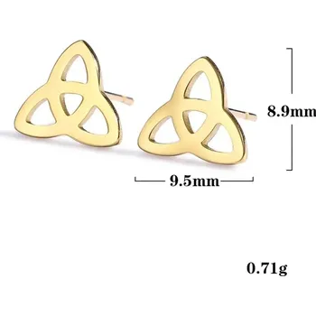 Náušnice Keltské mini náušnice z oceli | šperky 2 ks - Irish Knot-B Gold