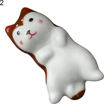 Keramický kočičí držák na hůlky | Stojánek na hůlky, Podložka pod příbory - 2-BN