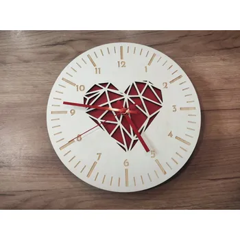 Hodiny Hodiny se srdíčkem Fialová Černé