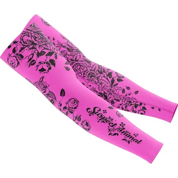 Cyklistické návleky Dámské cyklistické návleky na ruce FLOWERS růžová - Růžová / S - M