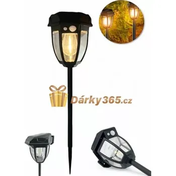 Venkovní osvětlení LED solární zahradní lampa / osvětlení domu s pohybovým senzorem teplá bílá