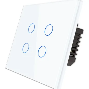 vypínač DOTYKOVÝ SPÍNAČ SVĚTLA 4K ČTYŘNÁSOBNÝ ZIGBEE TUYA BEZ N SKLENĚNÝ VYPÍNAČ