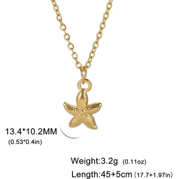 Náhrdelník Náhrdelník boho z oceli | šperky - 1 hvězdice zlato