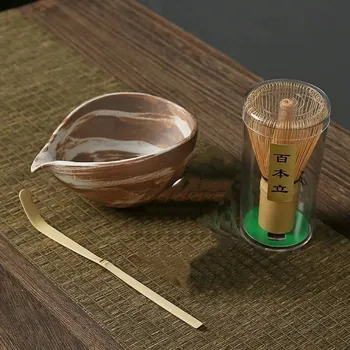 Čajová souprava Matcha sada na čajový rituál | čajová sada, čajové příslušenství - 3ks-001