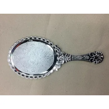 Kosmetické zrcátko Kapesní kosmetické zrcátko ruční vintage | kosmetické zrcátko, kapesní zrcátko - Stříbro
