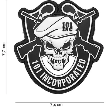 Nášivka 101 Inc. Company Nášivka na suchý zip 101 Incorporated (plast 3D) - black (101 INC)