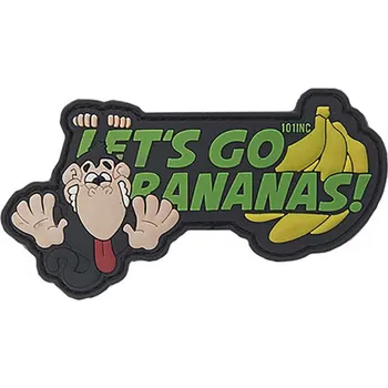 Nášivka 101 Inc. Company Nášivka na suchý zip Let's Go Bananas (plast 3D) - full color